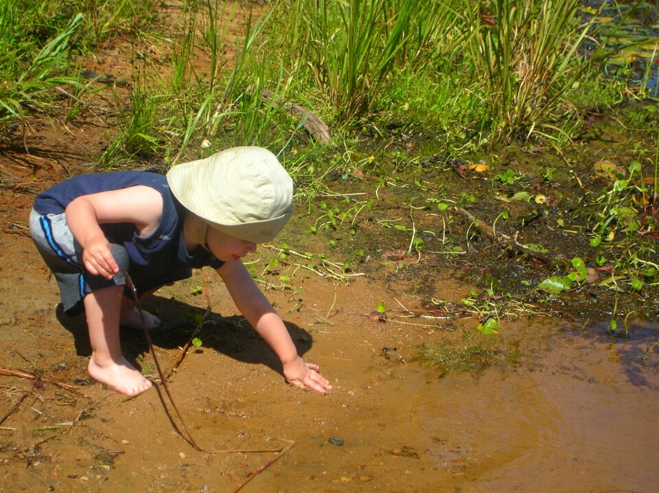 Playing in mud water mud