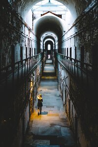 Building eerie hallway photo