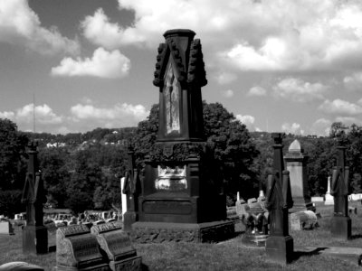 2014-09-03-Allegheny-Cemetery-Carr-04-bw photo