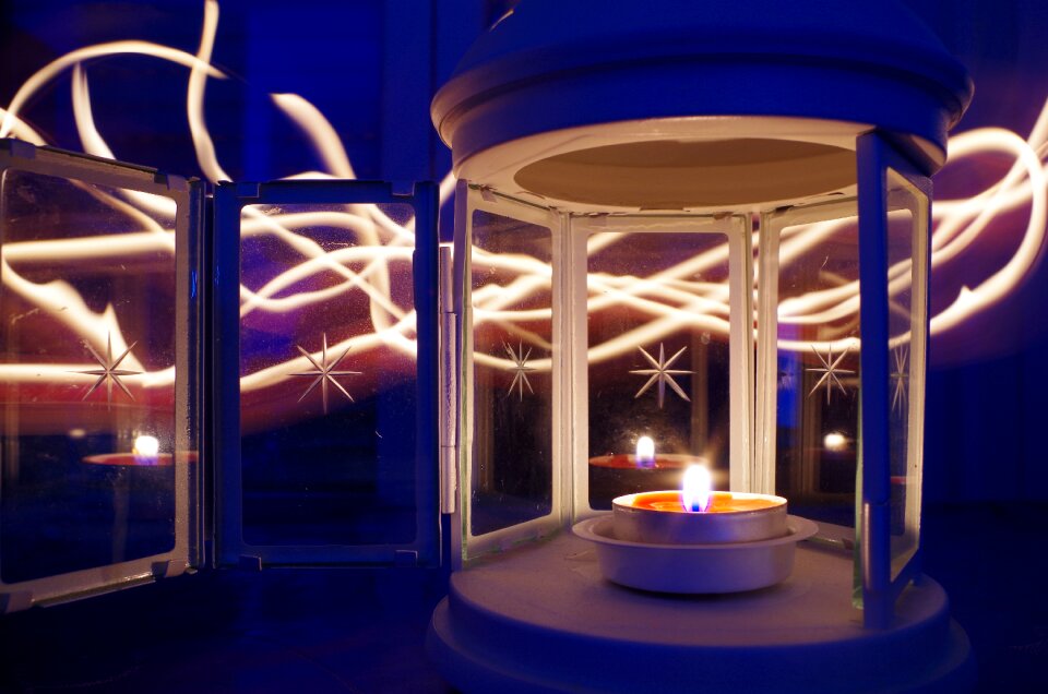 Light painting candle light trails