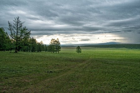 Cloudy sky fax the northwest part mongolia photo