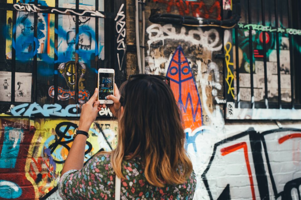 Iphone mural painting