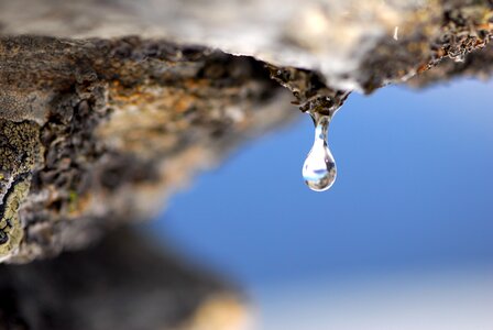 Drop clean macro photo