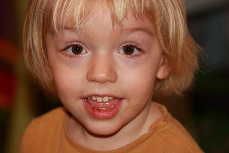 Boy three-year-old beautiful eyes photo