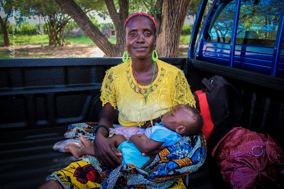 African woman motherly love