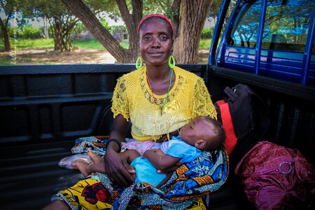 African woman motherly love