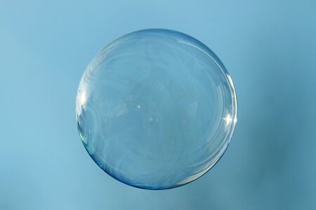 Clear reflection blue bubbles
