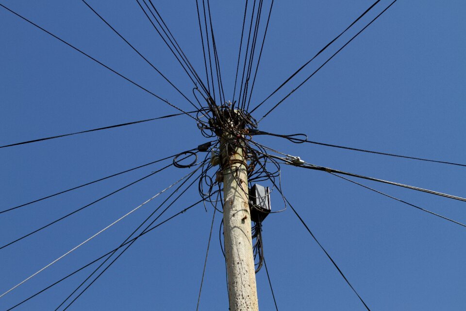 Power cable power line cable salad
