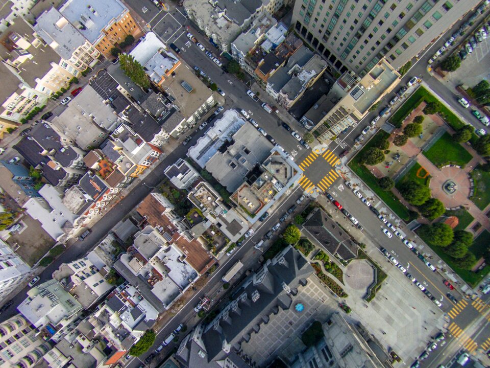 Aerial above estate