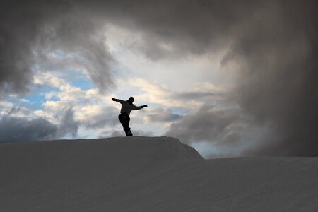 Snowboard snowboarder mountain photo