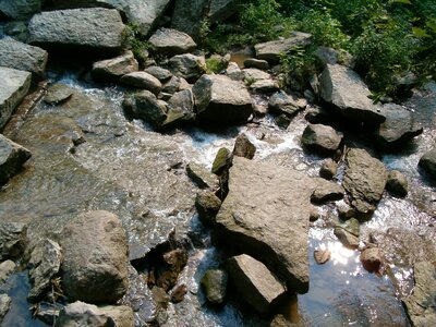 Flowing water outdoors