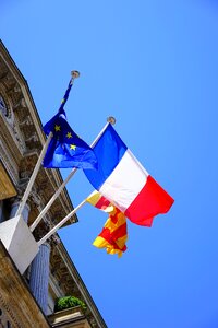 French flag town hall avignon