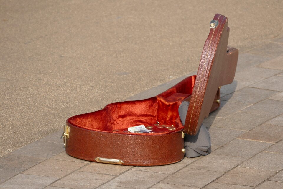 Music guitarist outdoors