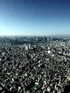 Tokyo sky bird's eye view