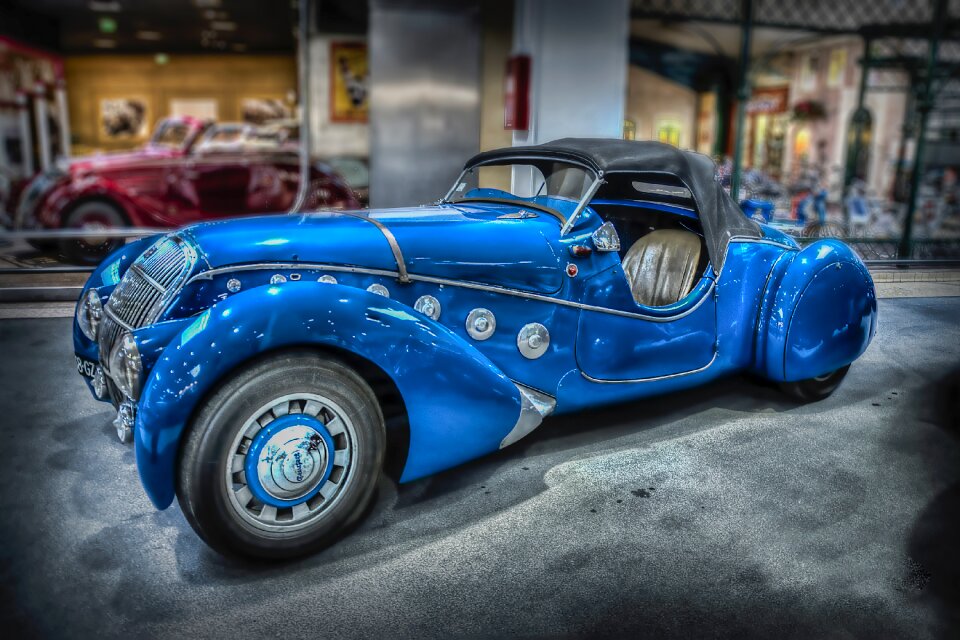 Car peugeot blue car photo