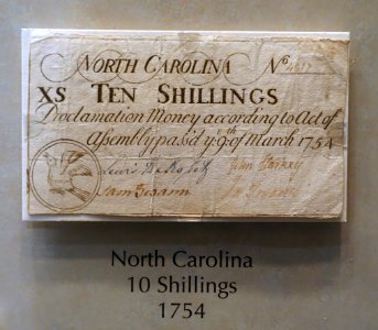 10_Shillings,_North_Carolina,_1754_-_National_Museum_of_American_History_-_DSC00185