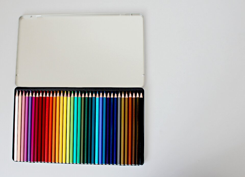Drawing colorful pencil