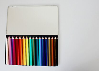 Drawing colorful pencil photo