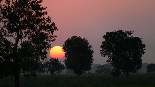 Afterglow sun evening sky photo