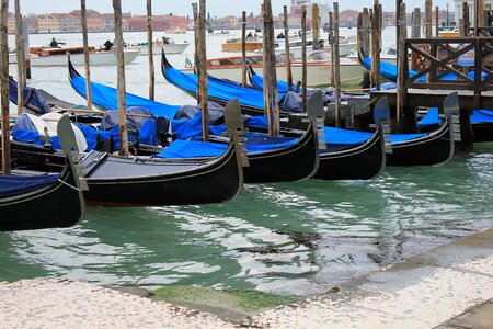 Gondolas sea channel photo