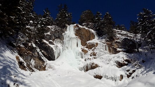 Icefall water ice winter photo