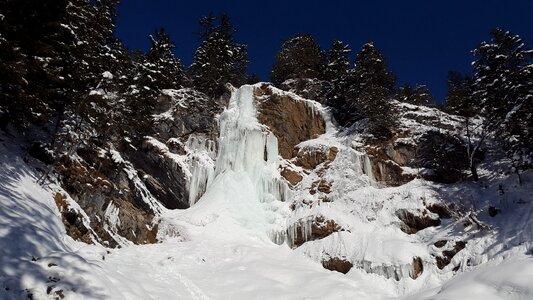 Icefall water ice winter