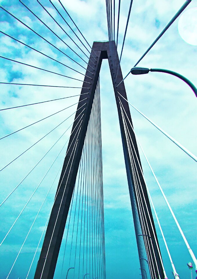 Clouds arthur ravenel bridge south carolina