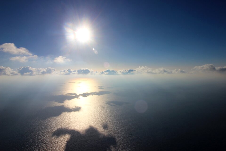 Sunset sea water