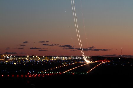 Night lights airport