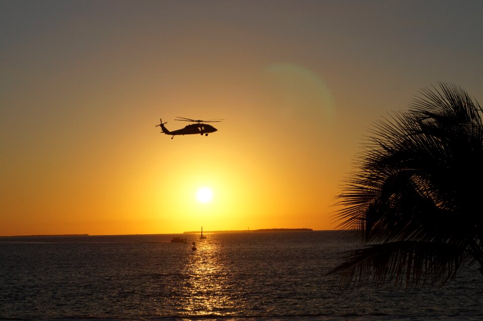 Helicopter sunset key west