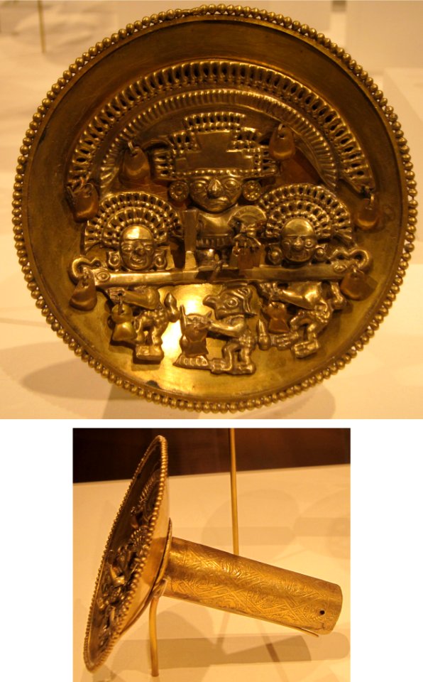 12th-15th_century_hammered_gold_alloy_Chimú_earflare,_Metropolitan_Museum_of_Art,_1991.419.67