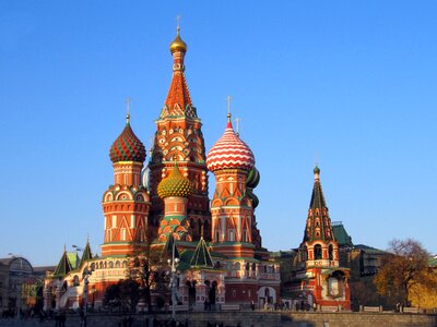 Architecture onion domes church photo