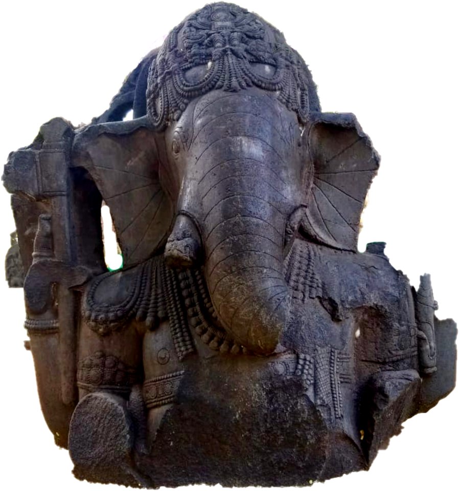 12th_century_Ganesha_ruin,_Panagal_Group_of_Temples,_Telangana_India