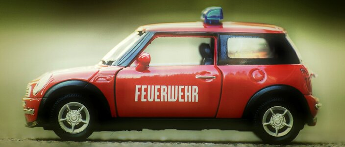 Model car red blue light