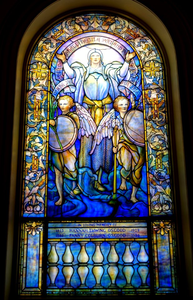 13_Blessed_are_ye_when_Men_Shall_Revile_You_and_Persecute_You,_Osgood_Memorial_Window,_November_30,_1930,_Louis_C._Tiffany_-_Arlington_Street_Church_-_Boston,_Massachusetts_-_DSC07016