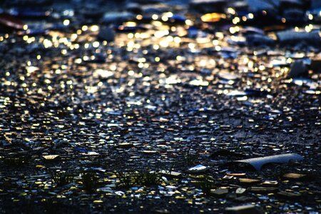 Broken glass shattered