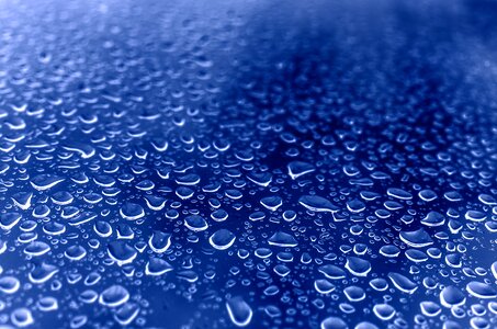 Drops of water drop of rain blue
