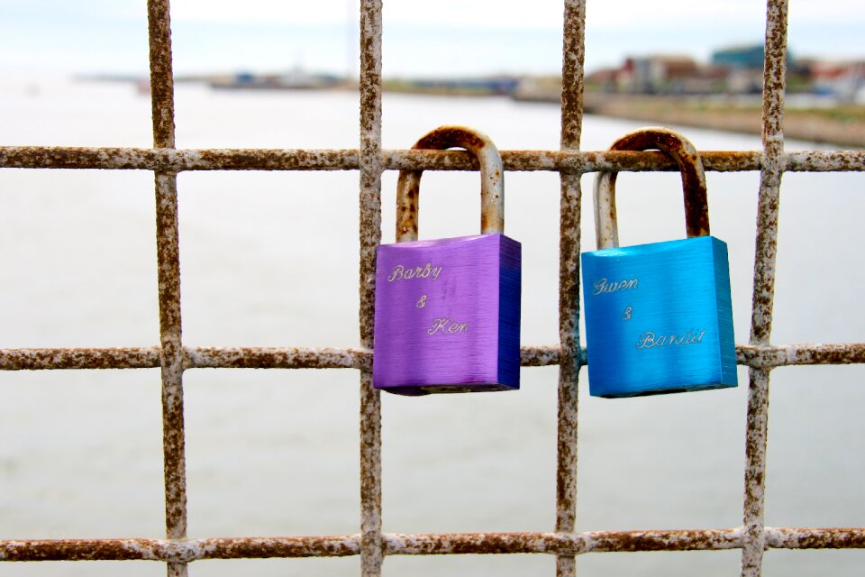 Water padlock love locks