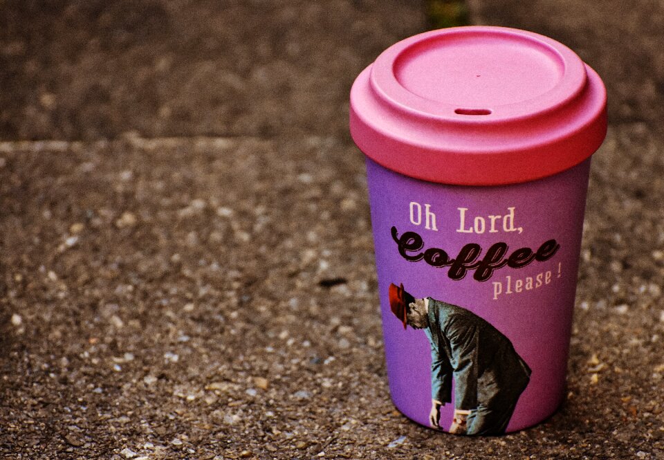 On the go cup enjoy