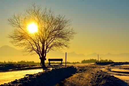 Twilight sky sun