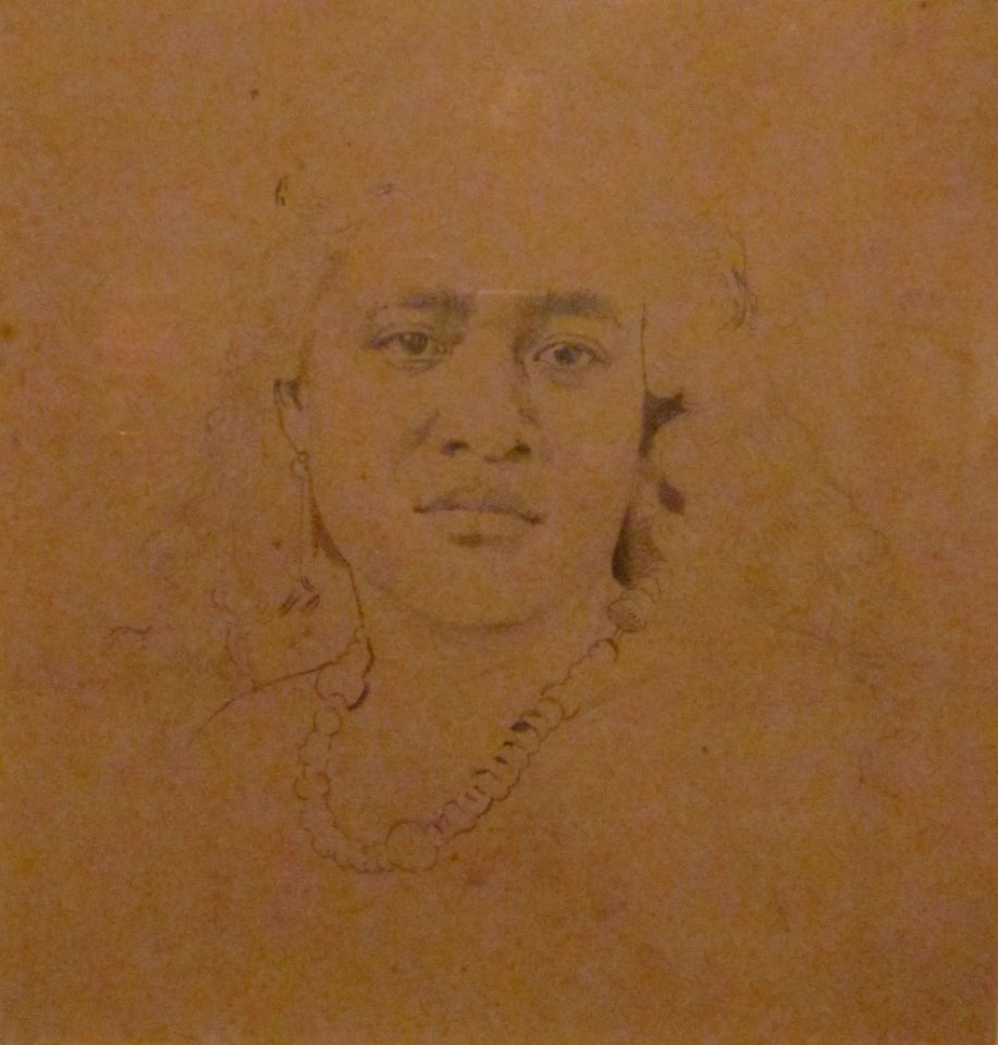 'Hawaiian_Woman_with_Necklace',_graphite_on_paper_drawing_by_George_Henry_Burgess,_c._1870,_Honolulu_Museum_of_Art