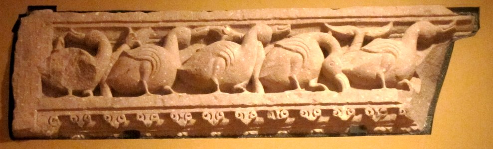 'Five_Geese',_red_sandstone_sculpture_from_central_India,_c._12th-13th_century,_HAA photo