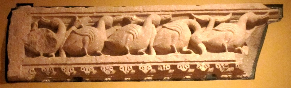 'Five_Geese',_red_sandstone_sculpture_from_central_India,_c._12th-13th_century,_HAA