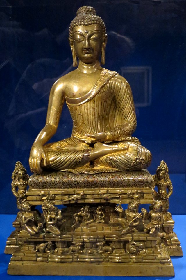 'Buddha_and_Adorants_on_Mt._Meru'_from_Kashmir,_c._700,_Norton_Simon_Museum