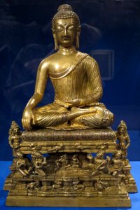 'Buddha_and_Adorants_on_Mt._Meru'_from_Kashmir,_c._700,_Norton_Simon_Museum