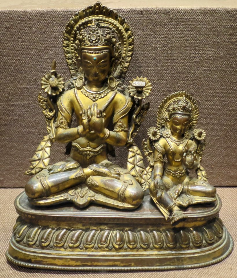 'Bodhisattva_Manjusri_and_Prajnaparamita',_Nepal,_c._1575,_Norton_Simon_Museum