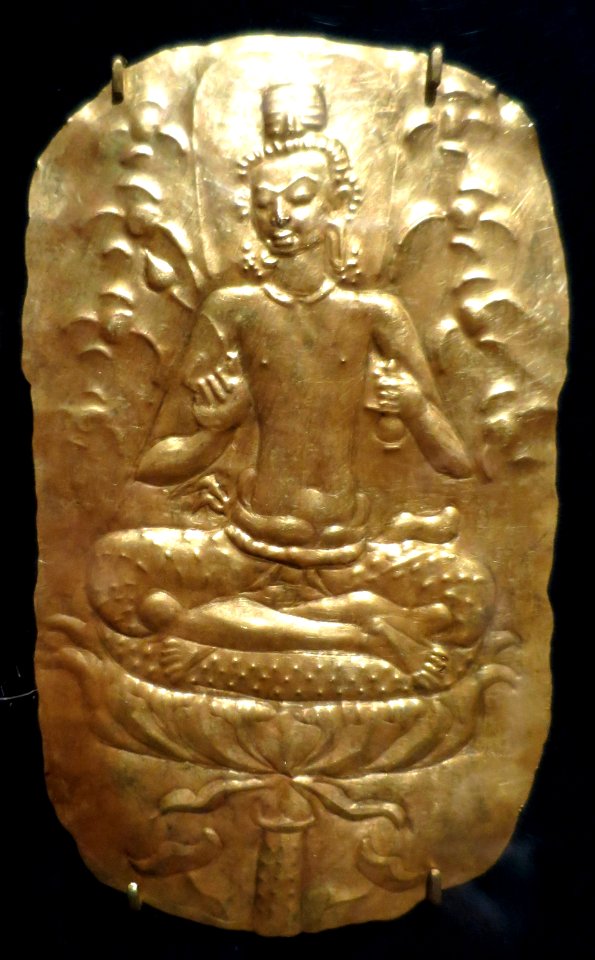'Bodhisattva',_Thailand,_7th_century,_gold_repoussé,_Norton_Simon_