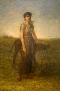 'Girl_and_Calf_(Led_through_Meadows)'_by_George_Fuller