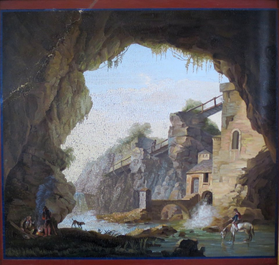 'Grotto_at_Tivoli',_micromosaic_from_Italy,_54.2x49.5_cm,_1817,_The_Hermitage