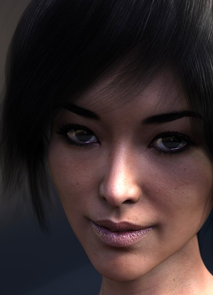 Computer graphics human woman
